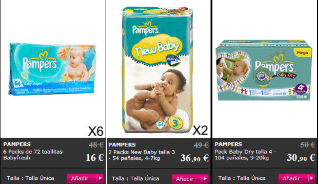 pañales outlet pampers
